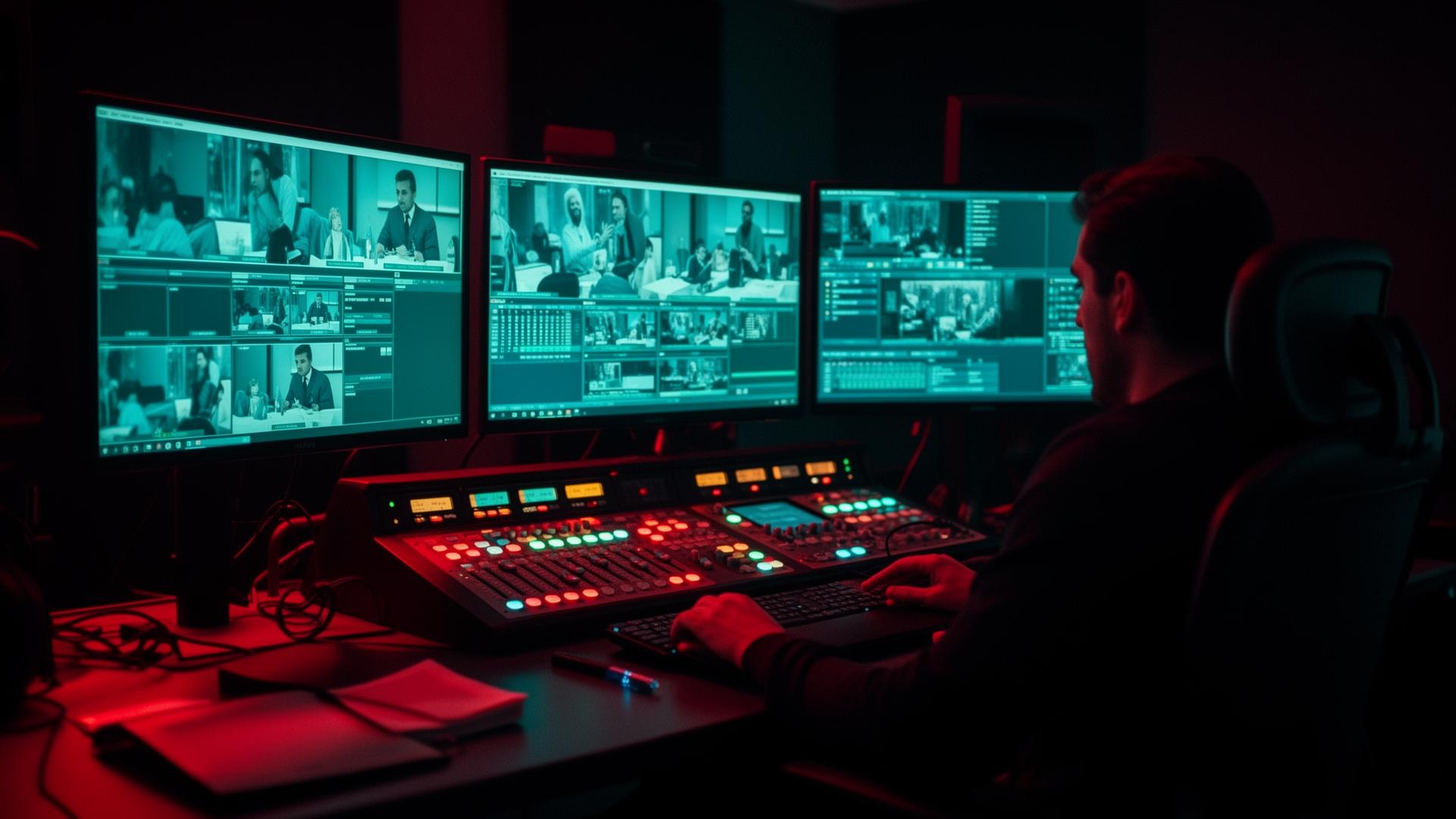 Control room en vivo monitoreando GMV y multi-cámara